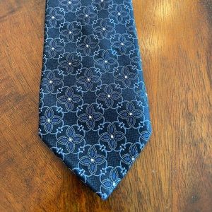 Valentino tie in blues with pink accents
